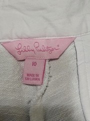 Lily Pulitzer White Tweed Sri Lanka Shorts size 10