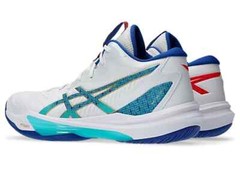ASICS SKY ELITE FF MT 3 1051A094 960 White Asics Blue Volleyball Shoes