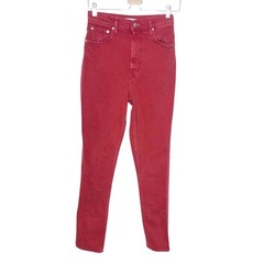 Helmut Lang Red High Waisted Femme Hi Spikes Jeans Red 27 26” Womens