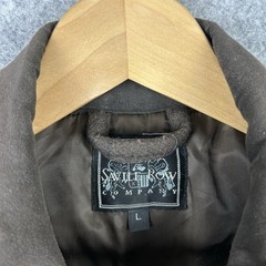 Savile Row Company Tweed Coat Mens XL Brown Overcoat Jacket Wool Blend Zip