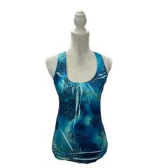 Volume One Junior’s Tank Top Racerback Banded Bottom Racerback Airbrushed Size S