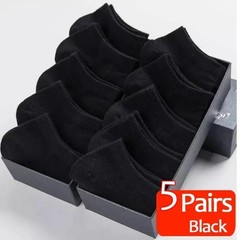 5 Pairs Mens Plain Solid Cotton Sports Ankle Athletic Socks Low Cut Size