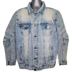 Southpole Moto Acid Wash Denim Jacket