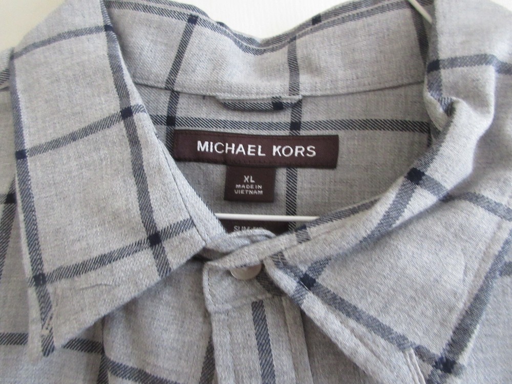 Michael Kors Men’s Long Sleeve Shirt XL 100% Cotton Multicolor