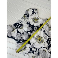 D.B.Y. Ltd Floral Mini Dress Navy & White Cap Sleeve Sheath Womens Size 14