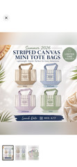 NWT Trader Joe’s Striped Mini Tote Set of 4 2026 Collection Summer 2026 NEW