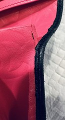 CHANEL CC Long Bifold Wallet Black/White Pink -As Is-