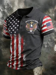 America 250th Anniversary Polo Shirt USA Flag 1776-2026 Patriotic Golf Polo