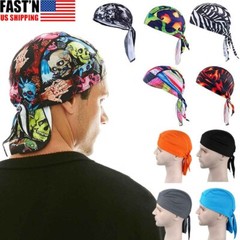 Cooling Motorcycle Wrap Biker Du Do Black Bandana Doo Rag Head Skull Cap Durag