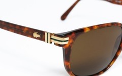 VINTAGE SUNGLASSES LACOSTE 755 FL 6407 SPOTTED TORTOISE GOLD CROCODILE TENNIS