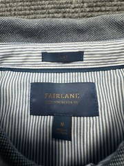 Fairlane Polo Shirt Mens Medium Blue Performance Pique Stretch Knit Anti-Odor