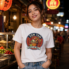 Som Tam T-Shirt Thai Food Papaya Salad Spicy Graphic Tee Thailand Foodie Gift