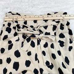 Stillwater high rise polka dot print pants tie waist light weight roll cuffs