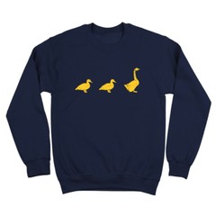 Duck Duck Goose Funny Humor Game Cute Party Navy Crewneck Sweatshirt
