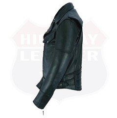 Highway Leather Pistol Pete Police Style Motorcycle Leather Jacket SKU # HL10286