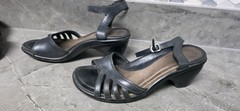 Dansko Women’s Black Leather Strappy Ankle Strap Sandals Buckle US 8 EU 38