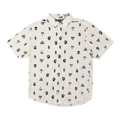 Volcom Classic Fit Mystic Symbols Alien Palm Tree Short Sleeve Button-Up Shirt