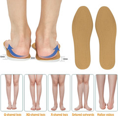 Supination Insoles,O/Xo Leg Orthopedic Corrective Brown Insoles,For Foot Alignme
