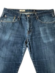 AG Adriano Goldschmied The Protégé Jeans Mens 36×32 Whiskering Med Wash Made USA