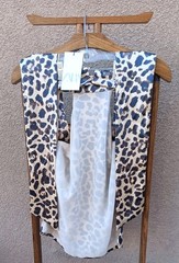 NWT Zara Open Back Halter Top Double Lined Leopard Satin Effect Spring 2024🐆🐾