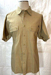 Genuine Dickies Shop Shirt Short Sleeve Men’s Tan 2XL (50-52) 100% Heavy Cotton