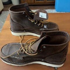 Danner Men’s Size US 10 Bull Run Moc Toe 6″ Brown Steel Toe Work Boots 15564