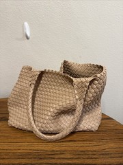 Woven Large Beige Tote New Without Tags Never Used Daytrip Summer