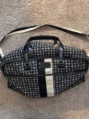 kate spade new york Geometric Satchel w/ Detachable Strap Zip Green Lining