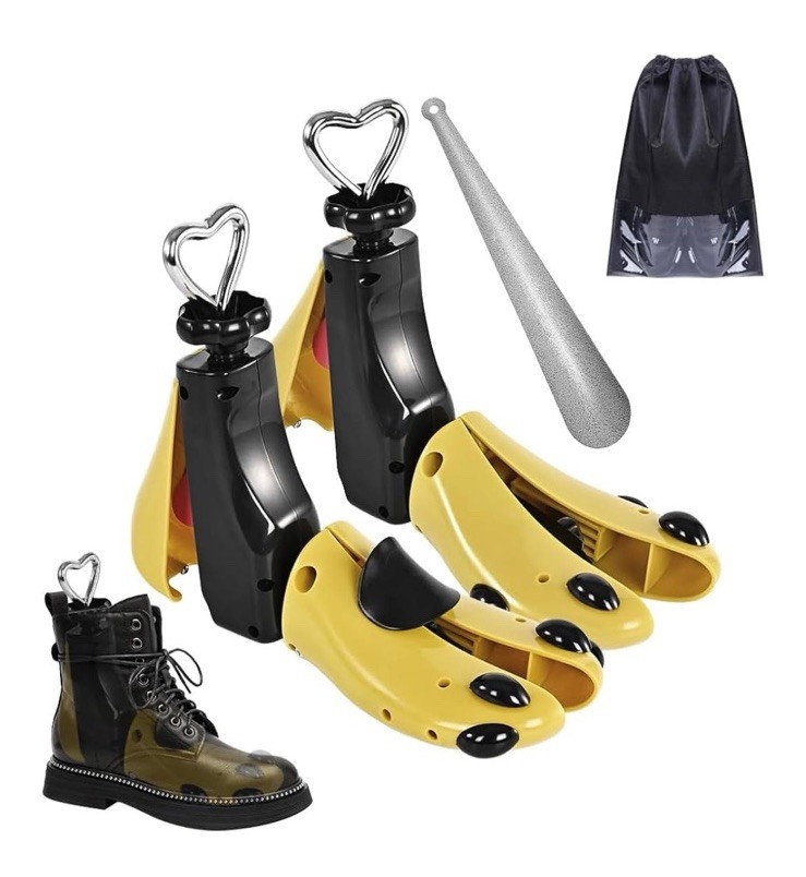 2pcs Yellow Shoe Stretcher Adjustable Width Length Wm’s 11-14, men’s 10-14