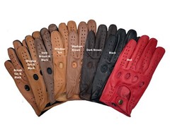 MEN’S CHAUFFEUR SHEEPSKIN LEATHER CAR DRIVING GLOVES (Finished Sewn Knuckles)