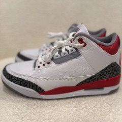 Nike Air Jordan 3 Men’s Mid Top Lace-Up Colorblock Sneaker White/Gray