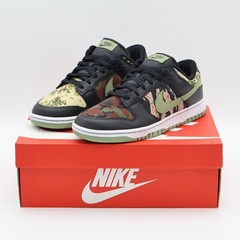 DH0957-001 Nike Dunk Low Crazy Black Multi Camo Khaki Oil Green Orange (Men’s)