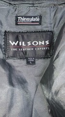 Wilsons Leather Bomber Jacket XL Tall Mens 00s Black Thinsulate Moto Flight