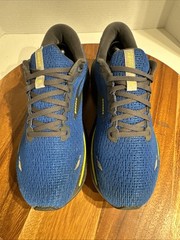 Brooks Ghost 15 Running Shoes Blue Black Neon Yellow 1103931D403 Men’s Size 9.5