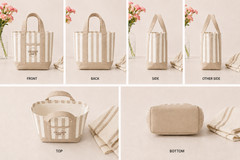 trader joes mini striped tote bag 2026 pastel colorways collection