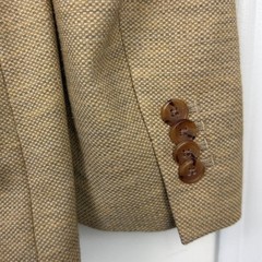 Banana Republic Summer Blazer Mens 38S Rayon Sport Coat Suit Jacket Tan Weave
