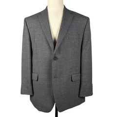 Lauren Ralph Lauren Wool Sport Coat Mens 44S Gray Houndstooth 2 Button Blazer
