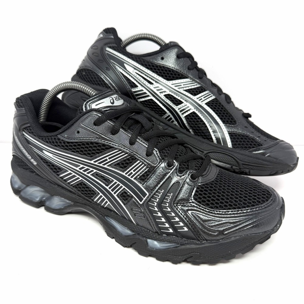 ASICS Men’s Gel Kayano 14 Running Shoes Sz 9 Black Pure Silver 1201A019-006 EUC