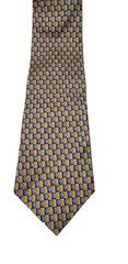 Cocktail Collection Men’s Gold And Blue Imported Silk Neck Tie Made in the USA