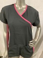 DIVINE STRETCH BY JDM WOMEN’S SCRUB TOP BLACK/PINK ASSORTED SIZES BRAND NEW