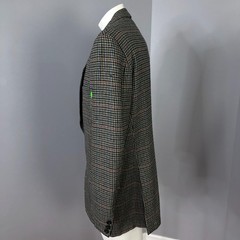 Ermenegildo Zegna Tessuto Houndstooth 44 Wool Sport Coat Beige Black PLS READ