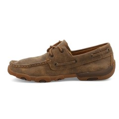 Twisted X Women’s Boat Shoe Driving Moc, Moc Toe, Bomber, 6.5 M