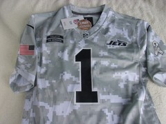NWT Nike youth football jersey, L, NY Jets, #1, Gardner, Salute to Service, camo