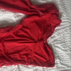 Women’s Red One Sleeve Formal Mini Dress