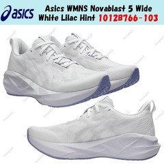 Asics WMNS Novablast 5 Wide White Lilac Hint 1012B766-103 Women’s Size