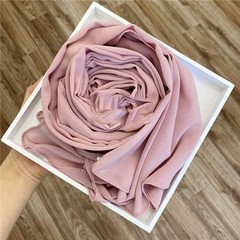 Chiffon Scarf Soft Elegant Sarong High Quality Shawl Wrap Plain Maxi