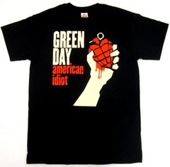 GREEN DAY T-shirt American Idiot Punk Rock Tee Adult Men’s Black New