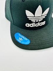 Adidas Originals Trefoil Chain Snapback Hat Black White Logo OSFA NWT