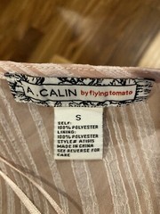 Calin by Flying Tomato Career Crisscross Peplum Balloon Sleeve Women’s Top Sz S