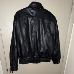 Vintage Wilsons Leather Experts Men’s Black Leather Bomber Jacket Size L